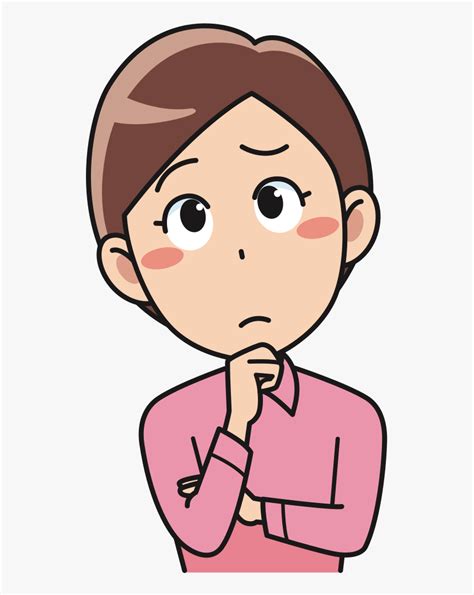 Perplexed Female Clipart , Png Download - Gambar Kartun Bingung Lucu ...