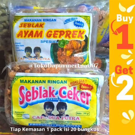 Jual Paket Snack Cemilan Pedas - Seblak Ayam Geprek Pedas dan Seblak ...