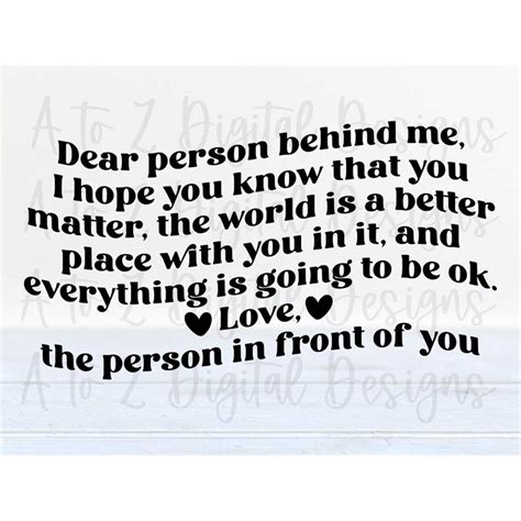 Dear person behind me svg and png, person behind me svg, be - Inspire ...