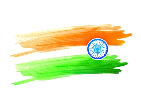 indian flag design made with color color strokes 458414 Vector Art at ...