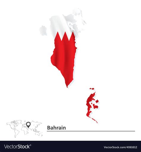 Bahrain Flag Map