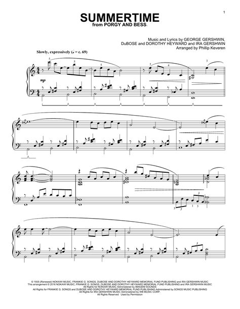 Summertime | Sheet Music Direct