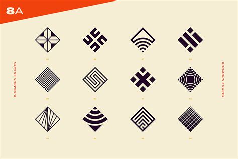 96 Abstract Logo Marks Geometric Shapes Collection Graphics ...