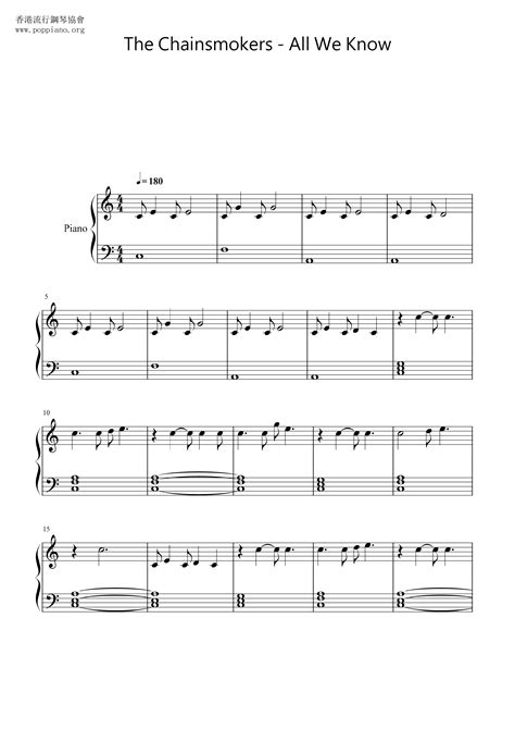 All We Know | Sheet Music | Piano Score Free PDF Download | HK Pop ...