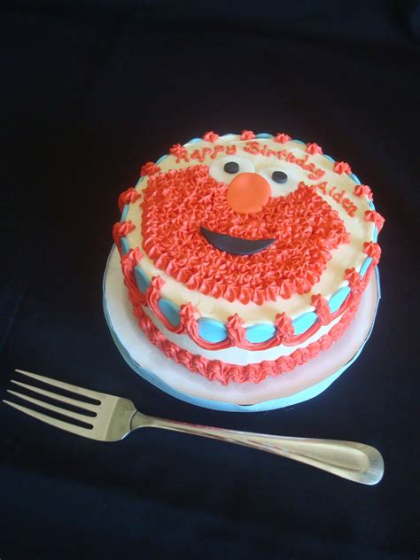 Pink Little Cake: Elmo Cake, Elmo Cookie Favors and Mini Elmo Cake