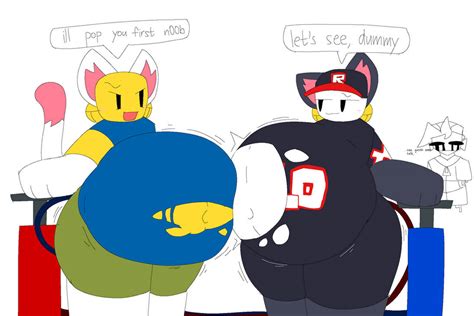 neko noob and guest inflation by NicklySuffer on DeviantArt