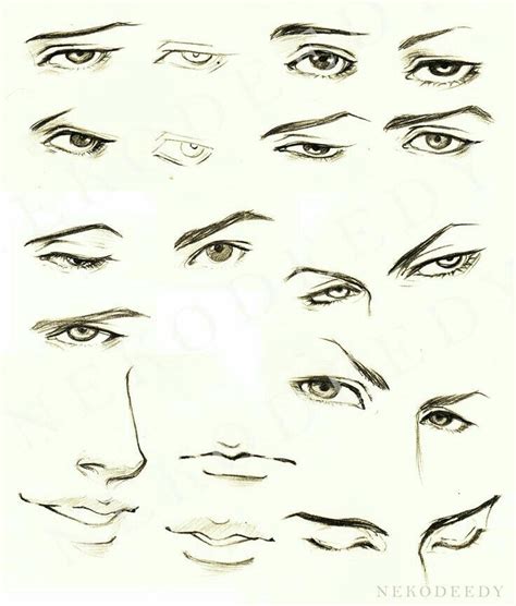 Anime boy face tutorial | © to artist | Eye drawing tutorials, Sketches ...