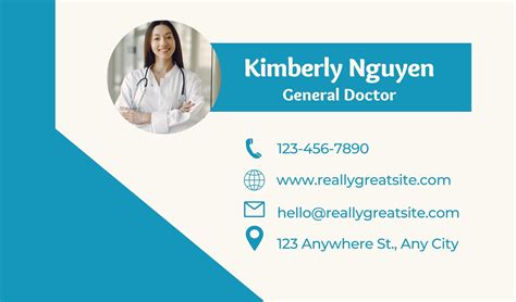 Visiting Card Design Sample For Doctors