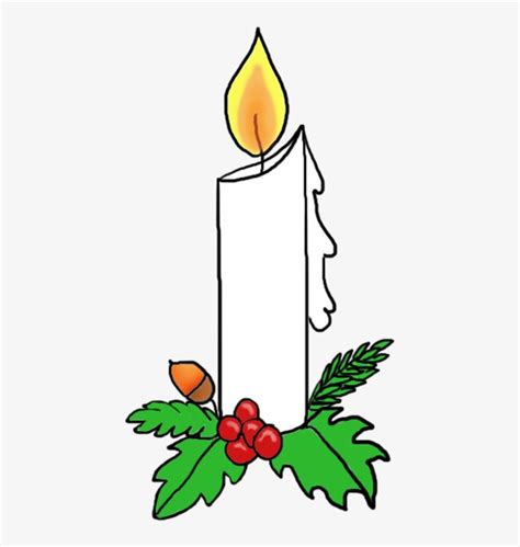 Christmas Clip Art Image Black And White Download - White Advent Candle ...