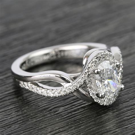 1 Carat Custom Oval Bypass Diamond Engagement Ring