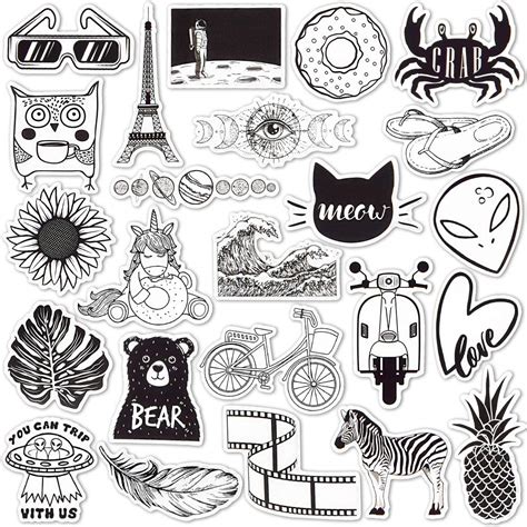 Buy Black and White VSCO Stickers for Laptop Black and White VSCO ...