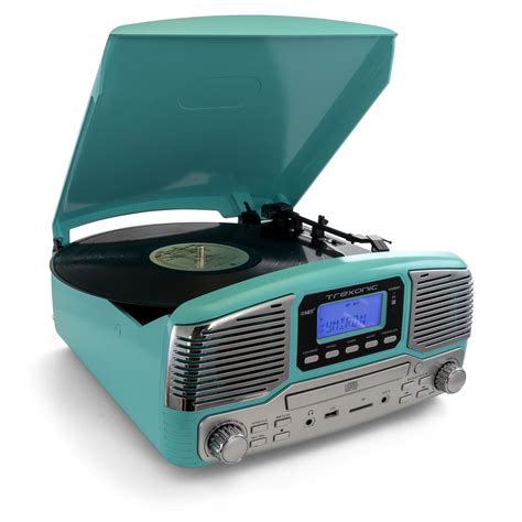 Buy Trexonic Retro Record Player with Bluetooth, CD Players and 3-Speed ...