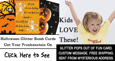 Fun Halloween Kids Card with Glitter - Fun Kids Jokes