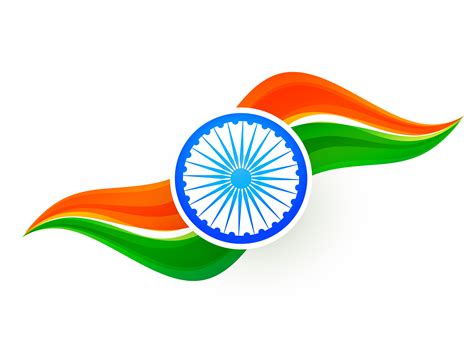 indian flag design in wave style 458427 Vector Art at Vecteezy