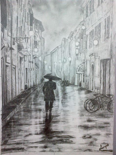 Rainy Day Drawing at PaintingValley.com | Explore collection of Rainy ...