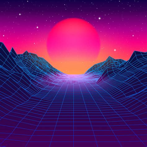 Retro Synthwave Wall Art | Digital Art