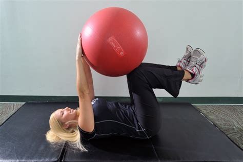 Your Workout: Stability ball dead bug