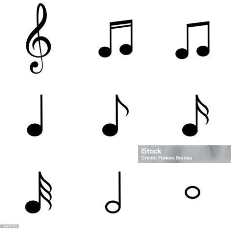 Music Notes Symbols Set Stock Illustration - Download Image Now - iStock