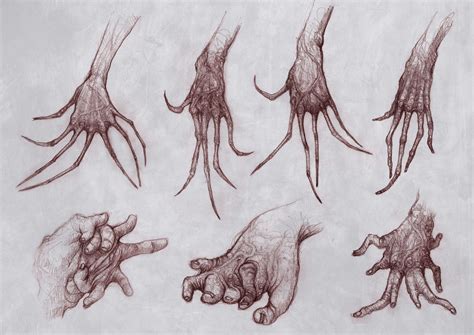 ArtStation - hands , STefan Cordioli | Scary art, Creepy art, Creature ...