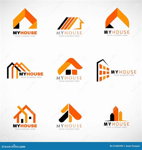 Logo House Arrow Symbol Vector | CartoonDealer.com #157168435