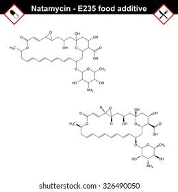 Natamycin Molecule Antibiotic Chemical Structure E235 Stock Vector ...