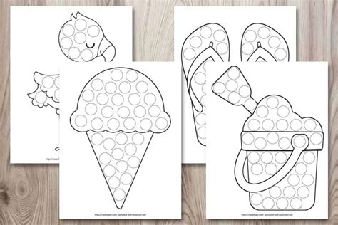 11+ Free Printable Summer Dot Marker Coloring Pages - The Artisan Life