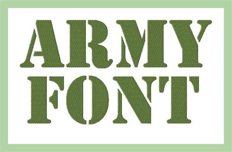 Army Stencil Font | Stencil font, Embroidery fonts, Free script fonts