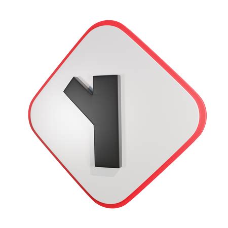 52 3D Y Intersection Sign 4 Illustrations - Free in PNG, BLEND, GLTF ...