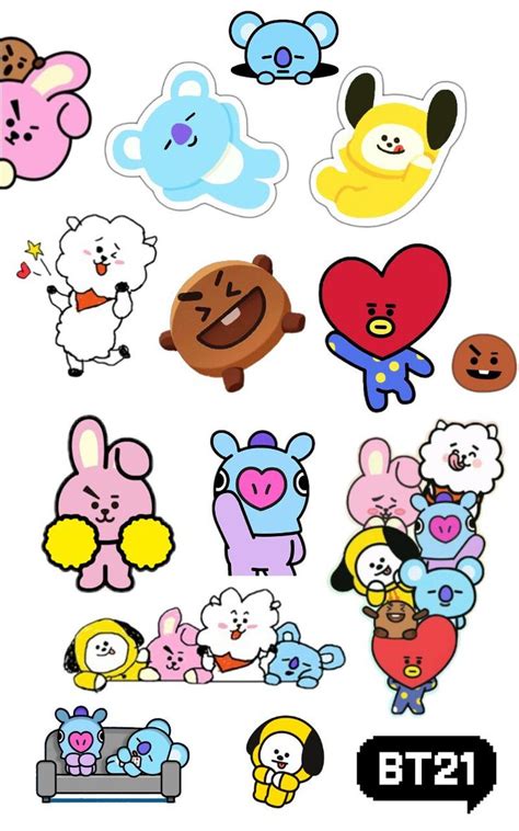 BT21 printable stickers #bts #stickers | Bt21 sticker, Bt21 printable ...