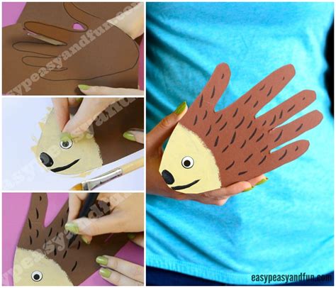 Handprint Hedgehog Craft - Easy Peasy and Fun