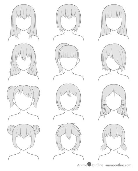 How To Draw Anime Girl Hair Step By Step