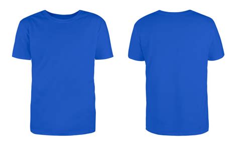 Blank Blue T Shirt Front Back