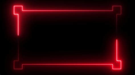 Red neon frame border background with glowing lines - video animation ...