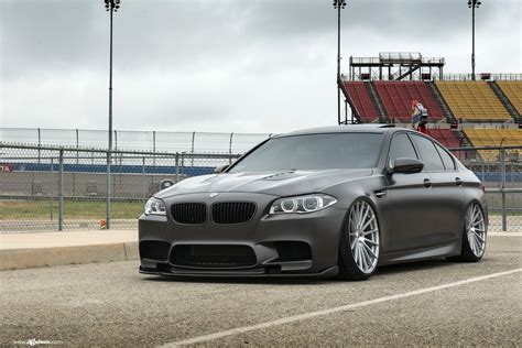 Custom Stanced BMW 5-Series Boasts Mysterious Look Thanks to Gray Matte ...