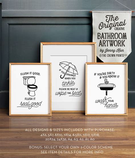 Funny Bathroom Art PRINTABLE Art Bathroom Wall Decor If You - Etsy