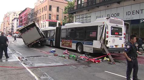 MTA bus, box truck collide on Upper East Side | FOX 5 New York