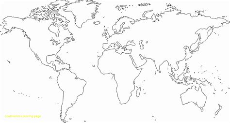 World Map Outline Continents And Oceans