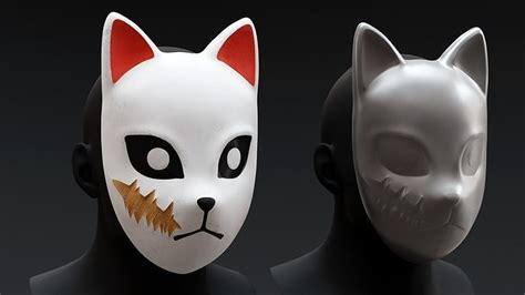 Demon Slayer - Sabito Mask textured and printable 3D model | CGTrader