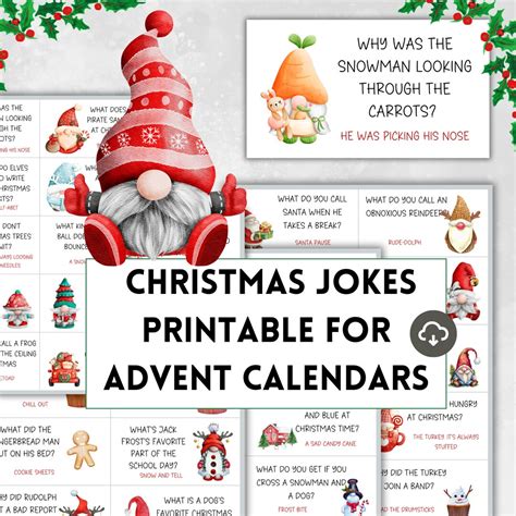 Christmas Advent Countdown Joke Advent Cards Christmas Puns Christmas ...