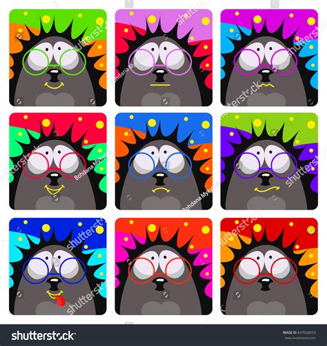 Vector Hedgehog Emoji Funny Characters Icon Stock Vector (Royalty Free ...