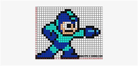 Megaman Sprite Grid - Mega Man Pixel Art - 400x314 PNG Download - PNGkit