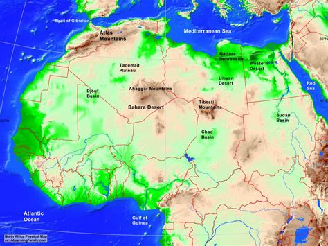 Physical Map Of North Africa – Verjaardag Vrouw 2020