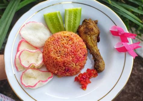 Resep Nasi Merah (Buah Naga) oleh Lailazegaff - Cookpad