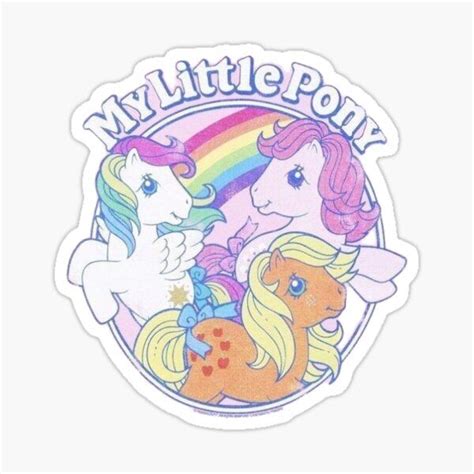 my little pony vintage generation 1 rainbow sticker Sticker by ...