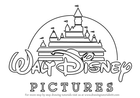 How to Draw Walt Disney Logo (Brand Logos) Step by Step ...