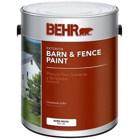 BEHR 1-gal. white Exterior Barn and Fence Paint-03501 - The Home Depot