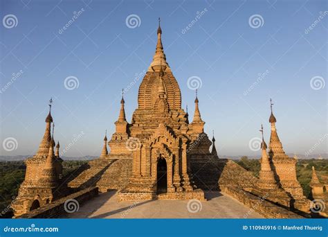 Roof of a Pagoda in the Golden Evening Light of Bagan Stock Photo ...