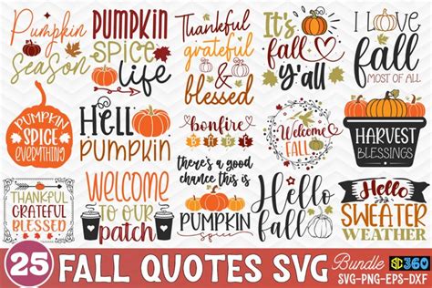 Fall Quotes SVG bundle, Fall SVG Bundle, Autumn SVG bundle