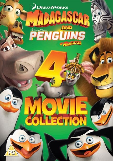 Madagascar And Penguins Of Madagascar: 4-movie Collection DVD Box Set ...