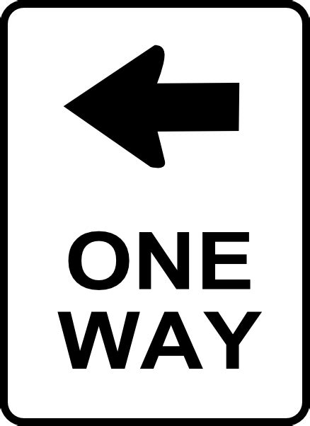 One Way Traffic Sign clip art (103661) Free SVG Download / 4 Vector